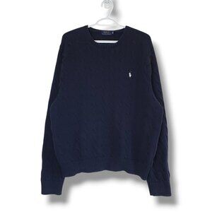 Polo Ralph Lauren Cable Knit Sweater Blue Size 2XL